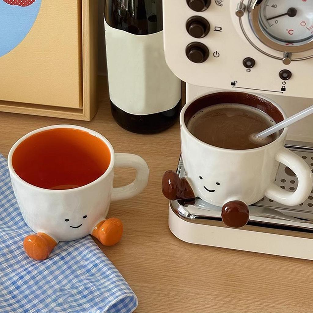 Cute Coffee Mug Adorable Home Kitchen Drinkware Ceramic Funny Coffee Cup for Wine Latte Water Hot Cocoa Cold Hot Drinks