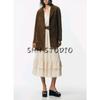 Autumn New Women clothes Retro Idle Style All-Match Suede Suit Long Jacket 3046255