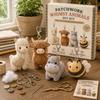 Vorgeschnittene Stoff-Patchwork-Tier-Sets Katze Hund Zwerg Handgemachte Schlüsselanhänger-Sets Schlüsselanhänger Basteln