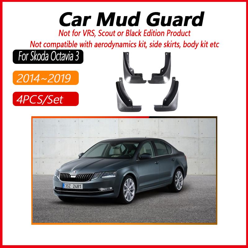4 Stück für Skoda Octavia 3 A7 5E Limousine 2014~2019 Auto Radschalen Frostschutz Schmutzfänger Spritzschutz Schmutzfänger Schmutzfänger Auto Zubehör