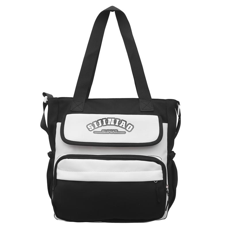 Student Shoulder Bag Contrast Color Crossbody Bag Women's Commuter Class Handbag