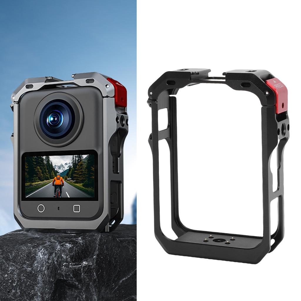 Camera Expansion Cage Fit for   360 Cold Shoe and 1/4 Screw Port Camera Protective Frame Bezel