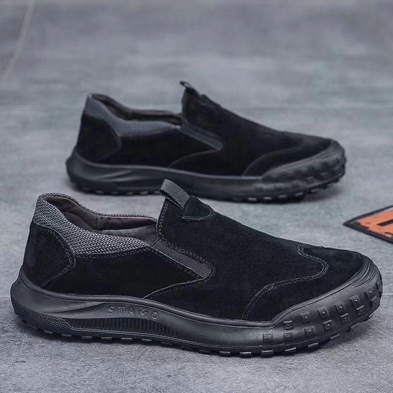 2024 Men's Low-Top Waterproof Leather Work Boots: Non-Slip, Wear-Resistant, Breathable Outdoor Safety Shoes