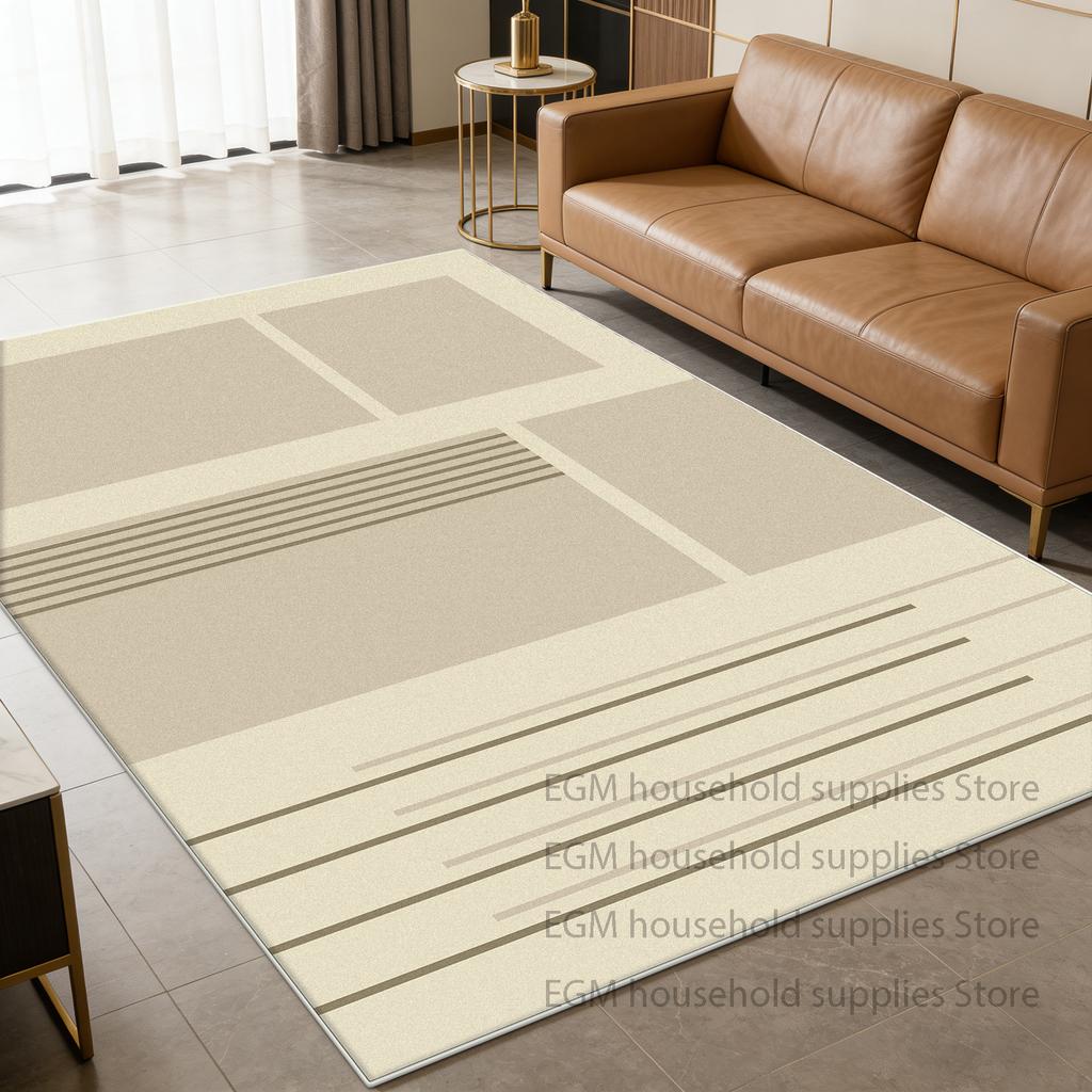 Wabi-sabi Style Carpet Light Luxury Living Room Decoration Bedroom Bedside Soft Rug Non-slip Washable Floor Mat Customizable