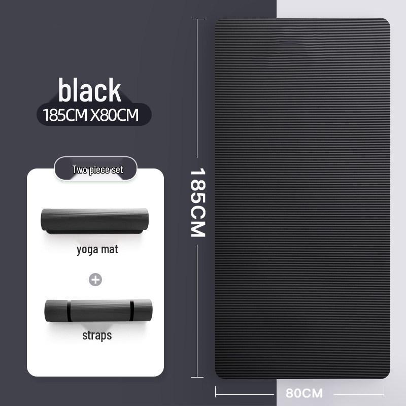 Non-Slip Thick Yoga Mat for Beginners - Indoor Fitness & Exercise Aid