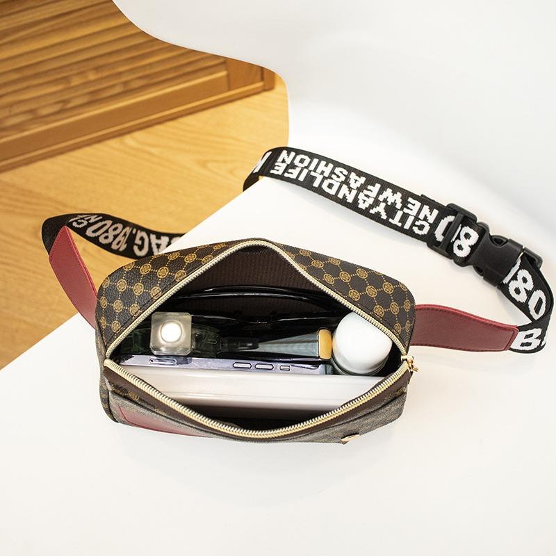 New printed fanny pack, women's sports running, mobile phone fanny pack, fashionable outdoor, new wallet.
