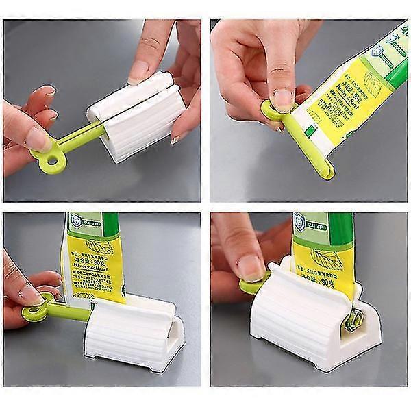 New Rolling Tube Toothpaste Squeezer Toothpaste Holder Rotating Bathroom Toothpaste Dispenser Toothpaste Squeezer-blue