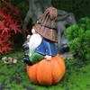 Pumpkin Gnomes Garden Statue Fall Gnomes Figurines Decoration Yard Lawn Outdoor