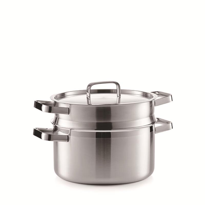 Li Lang 304 Stainless Steel Double-Layer Steamer Pot Set 24cm