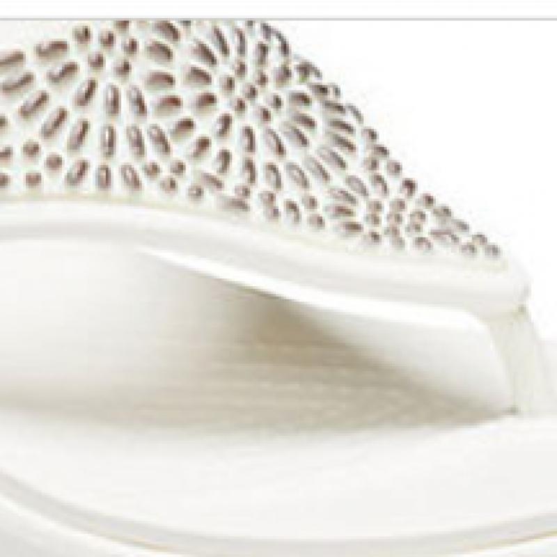 Crocs Womens Monterey Diamante Wedge Flip Oyster 206343 174