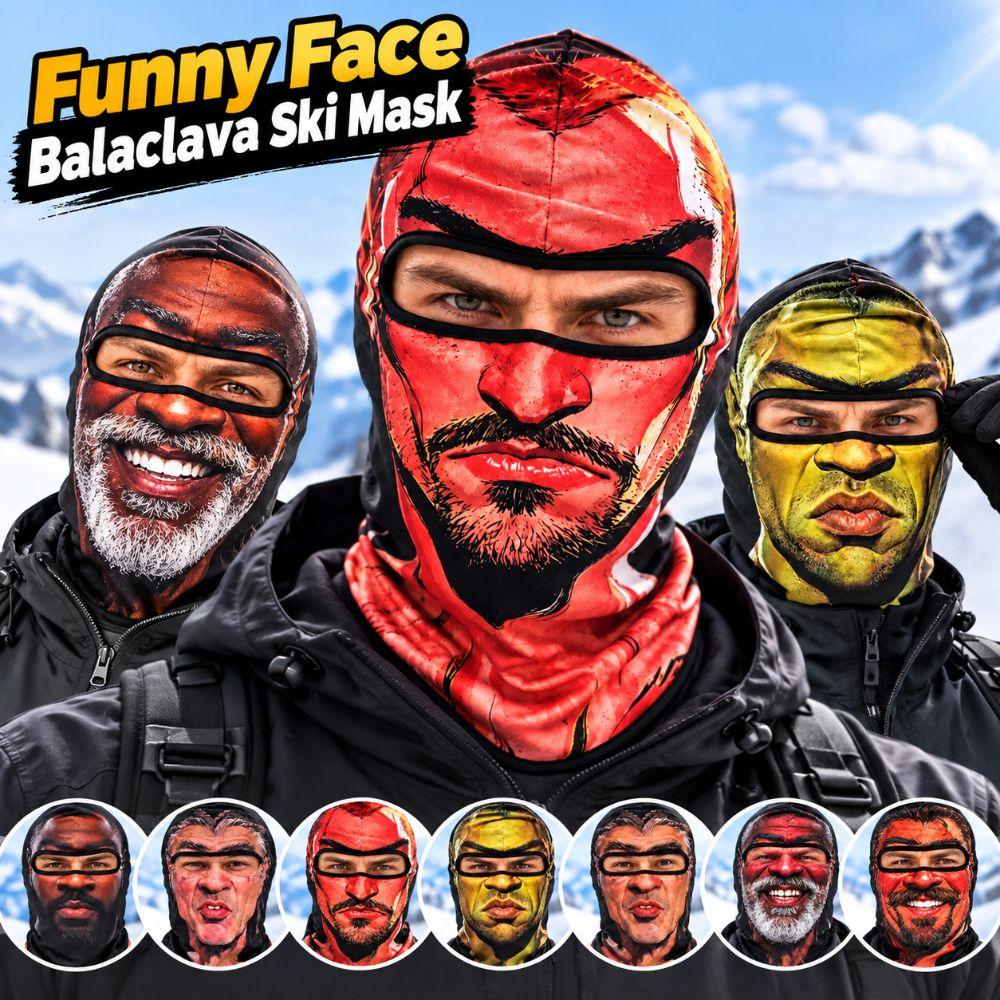 Elderly Man Old Man Balaclava Face Mask Full Coverage Funny Ski Mask Outdoor/Cycling/Pranks/Party