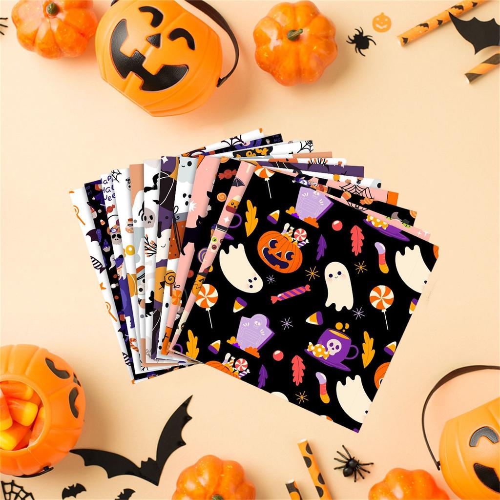 Halloween Decoration Handmade Packaging Double Offset Paper Horror Pumpkin Leaves Party Atmosphere Party Supplies