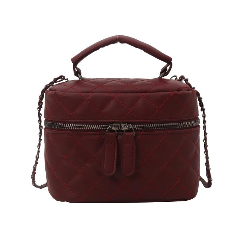 Mini small bag new fashion diamond chain messenger bag versatile popular portable bucket bag