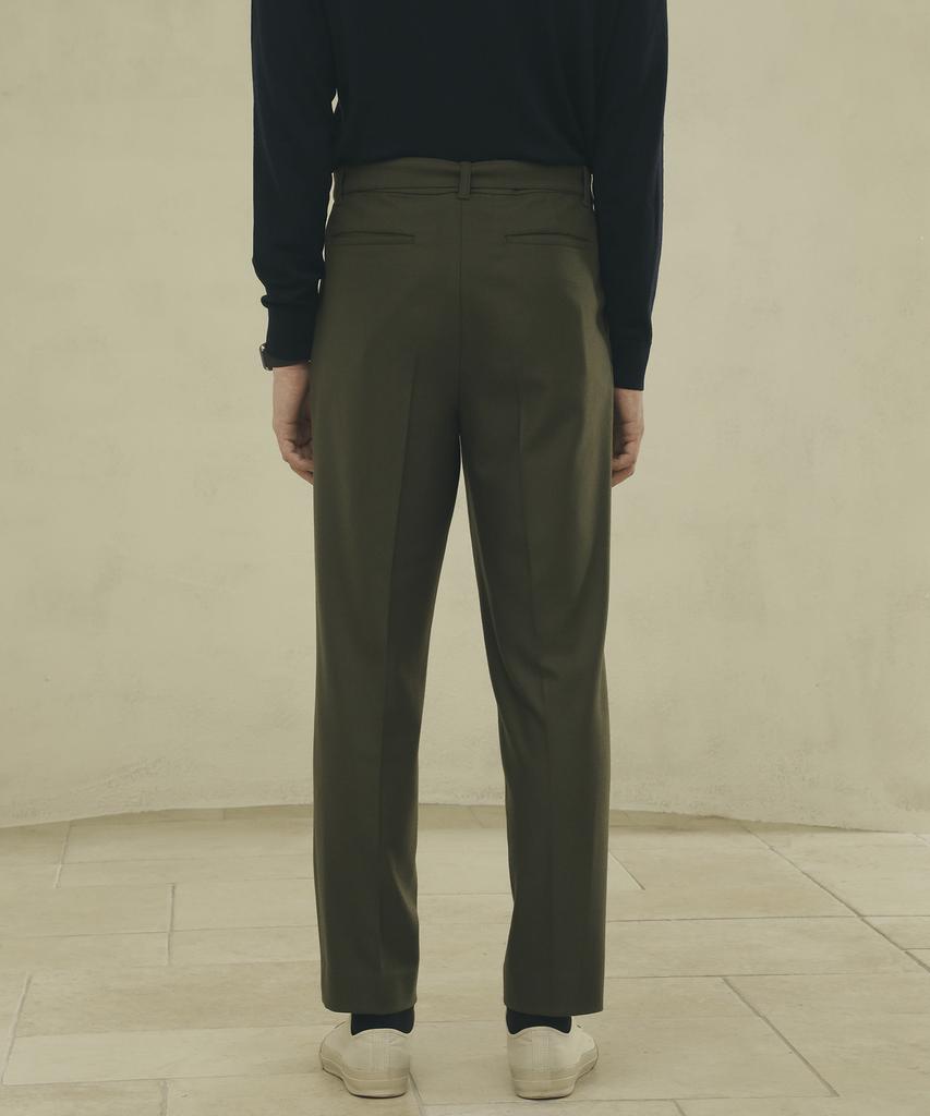 FILLCHIC Belted Double-Pleated Pants (Khaki)