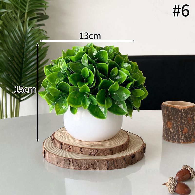 Artificial Plant with Plastic Pot Mini Bonsai Potted Plant Small Tree Simulation Pot Plants for Home Office Bedroom Decor