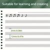 60-Sheet B5 Music Notation Notebook - Reusable Loose-Leaf Staff Paper, Double-Sided Exercise Book for Musicians & Composers