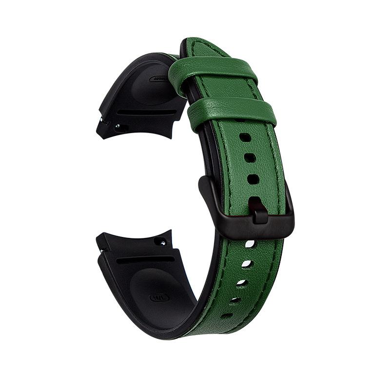 Silikonový kožený řemínek pro Samsung Galaxy Watch 7/6/5/4 Watch Classic Chytré hodinky Řemínky