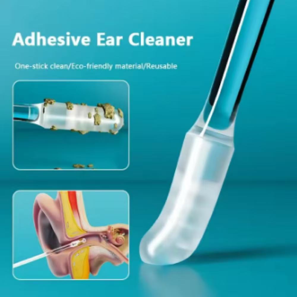 48Pcs Disposable Silicone Ear Wax Remover Sticky Ear Pick for Kids Olders Adult S/L Ear Cleaner Reusable Adhesive Earpick