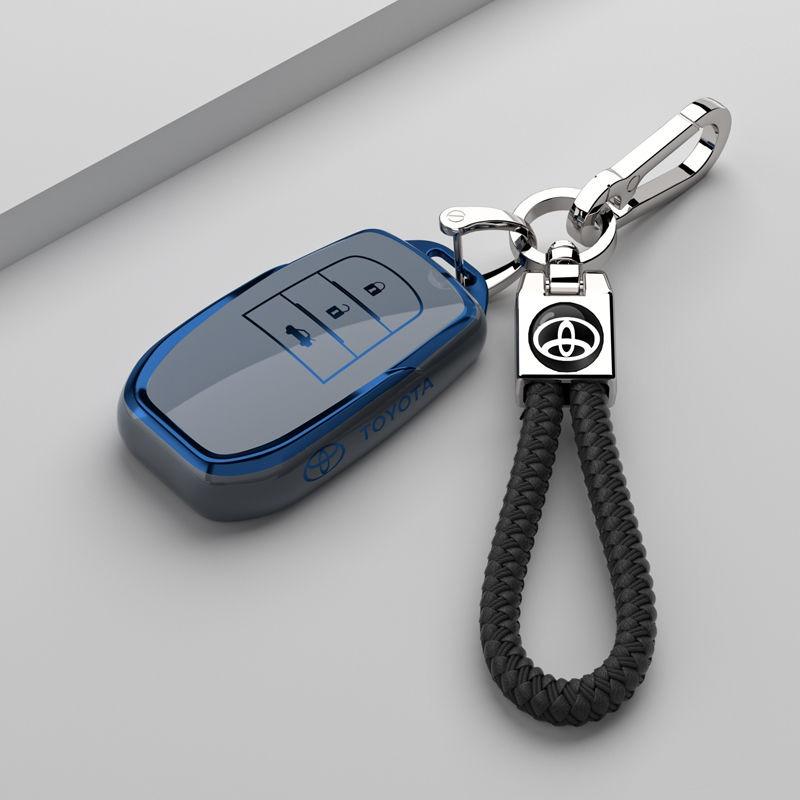 For Toyota Land Cruiser 200 Prado Crown TLK200 Yaris Cross Hilux Innova Rav4 Fortuner TPU Car Key Case Cover Key Protected Shell
