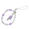 Stilvoller Perlenanhänger Handykette Ornament Herz Perlen Handyanhänger Handyband Zubehör für Frauen und Mädchen