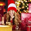 Kış Örgü Şapka Kontrast Renkli Ponponlu Şapka Esnek Katlanmış Kenarlı Bere Çift Katlı Soğuk Hava Noel Başlığı Fotoğraf Aksesuarı Şapka