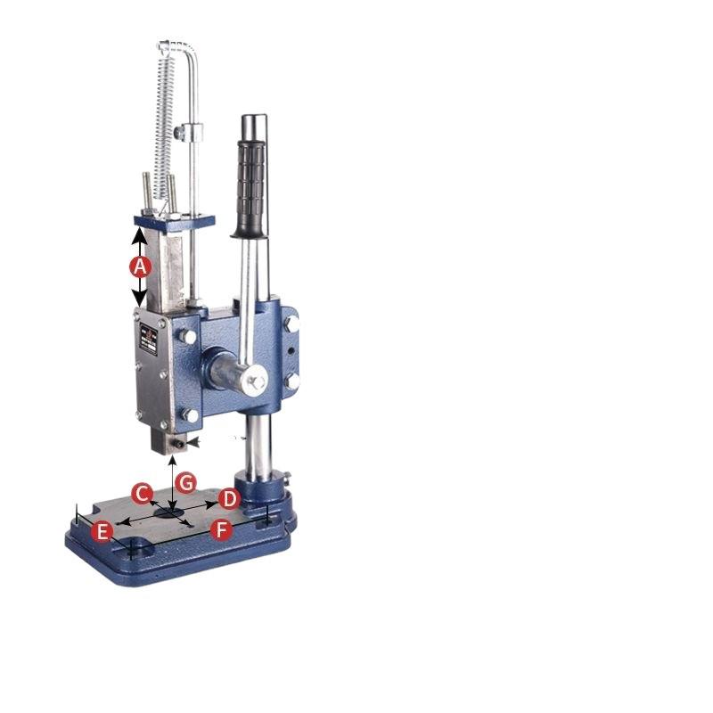 Solid Weighted Punch Press Manual - Hand Stamping Machine with 16 & 32 Type Hole Punch Options