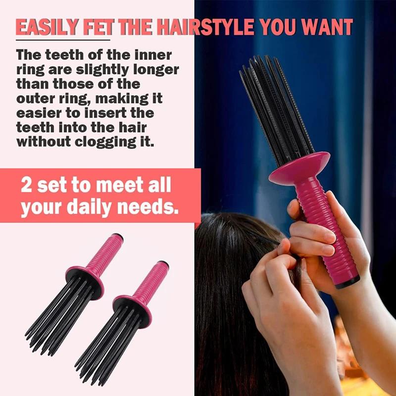 Hair Fluffy Styling Curler Comb Hair Curler Comb Heatless Curling Roller Hair Styling Tools Women's roll comb Air Volume