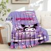 1pc Flannel Kuromi, Cute, CartoonThrow Blanket, Cartoon Truck Pattern Printed Blanket, Warm Cozy Soft Blanket For Couch Bed Sofa Car Office