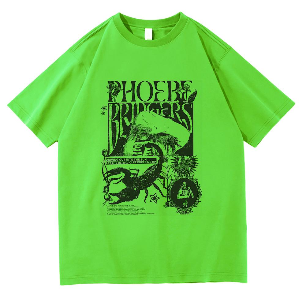 Phoebe Bridgers on Tour T Shirt Fashion Women Clothing Harajuku TShirt Unisex High Quality Casual Cotton Tees Shirts Graphic