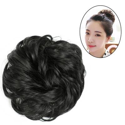 Extension Chignon Queue de Cheval Cheveux Femme Ondulé Bouclé Désordonné Postiche Chouchou
