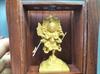 Wooden Buddha statue Ushnishavijaya Small Buddhist altar Esoteric Buddhism of the Guardian deity of the washroom Wood carving Ornament + (God toilet)