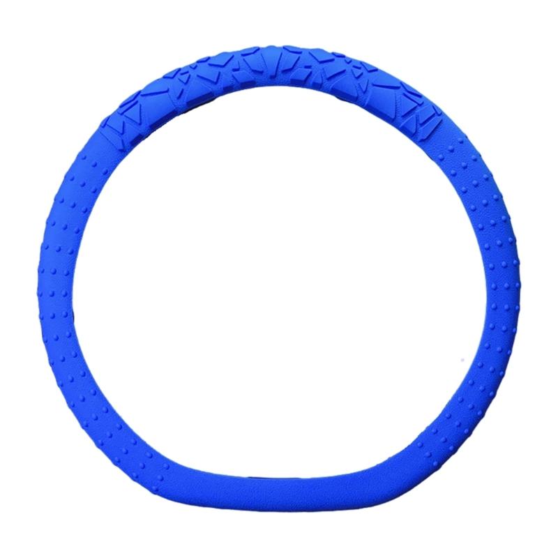 Car Steering Wheel Protector Covers 15inch Anti Slip Cover Elastic Geometric Pattern Cover Silicone Car Accessories