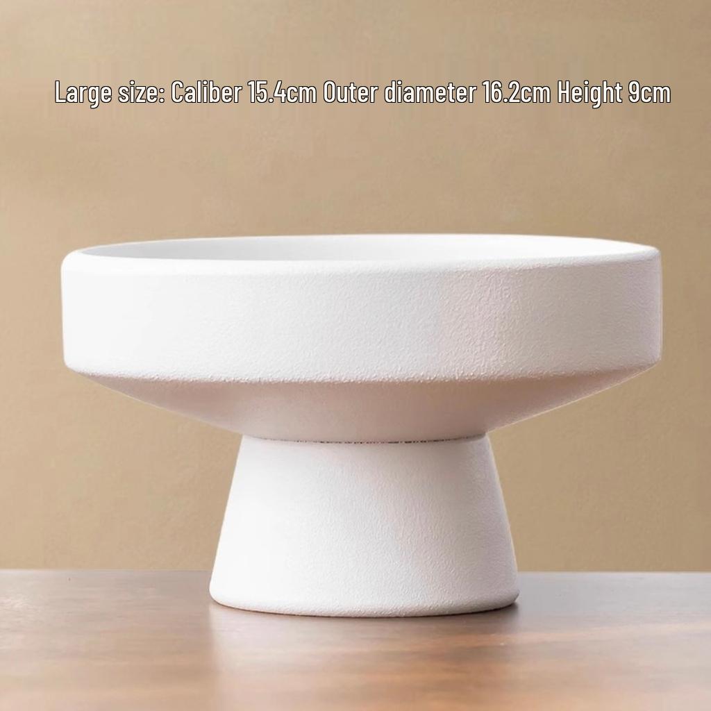 Modern Ceramic Tea Snack Plate with Fern Hydroponic Plant Holder