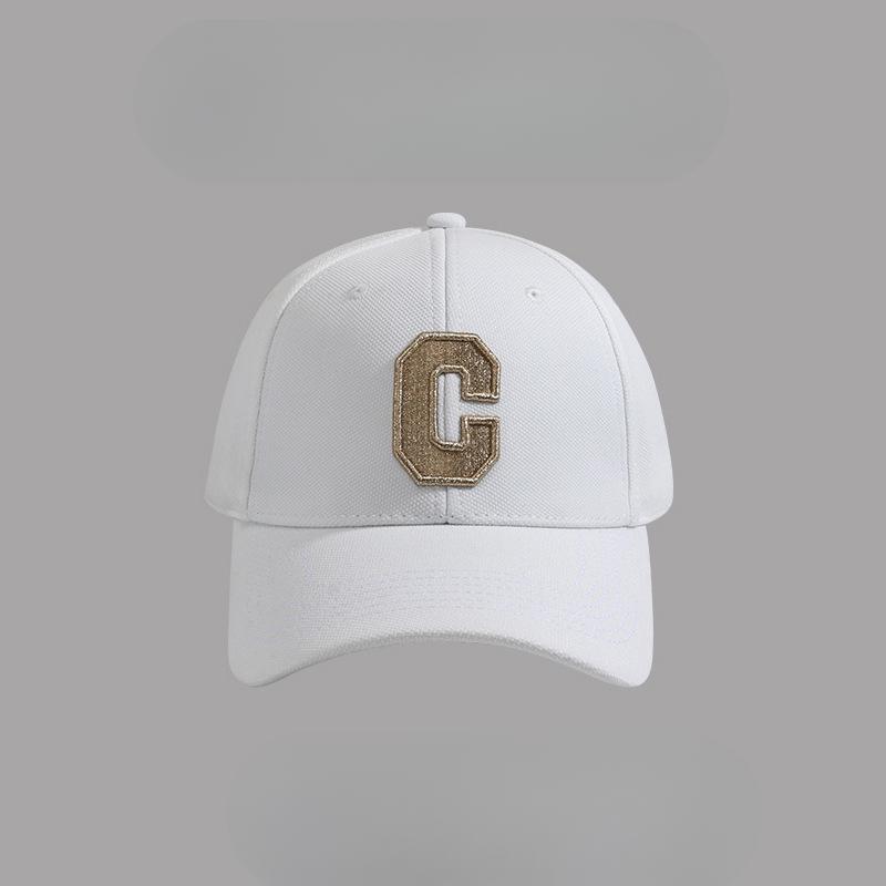 Grooved Letter Baseball Cap Big Head Circumference Showing Face Small Duckling Cap Korean Version Versatile Casual Sun Protection Sun Hat