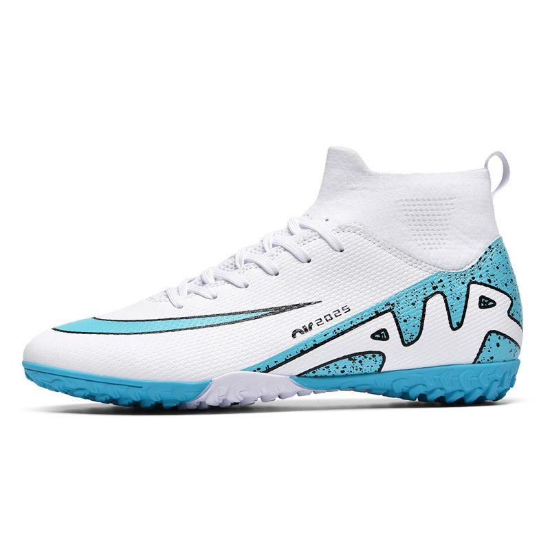 Football Shoes High Top Socks Shoes Men's and Women's AG Length and Short Nails Leather Foot Youth Student Manufacturer Football Shoes
