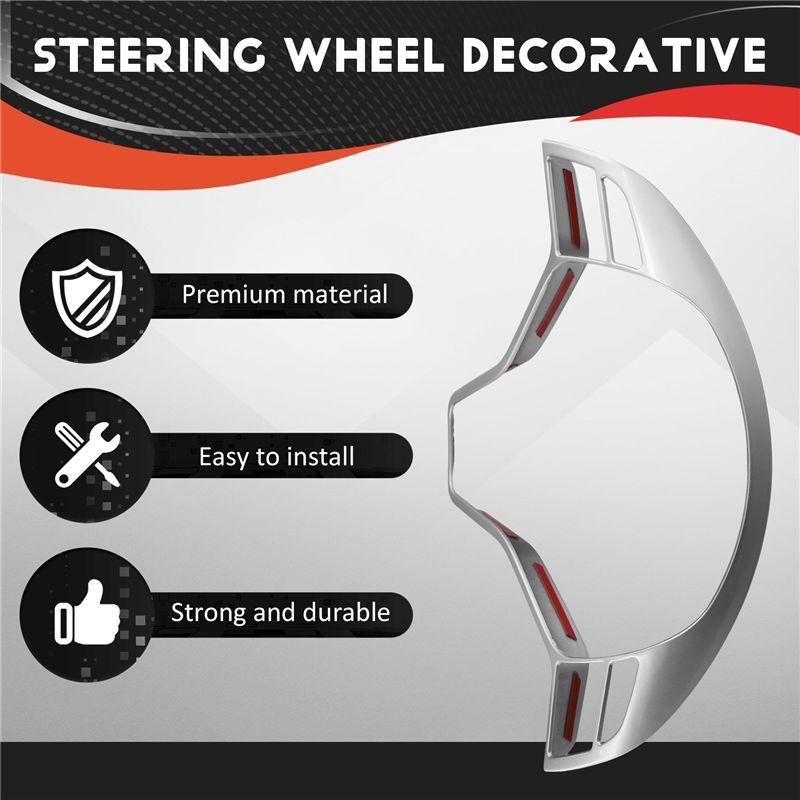 AA92-Car Steering Wheel Frame Trim Cover ABS For Mercedes Benz A B C E Cla Cls Gla Glk Class W176 W246 W204 W207