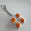 Relaxing Caramel Bread Design Fidget Keychain Diy Keyboard Keycap Finger Keyboard Cap Relief Stress Pass The Time Clicker Adult