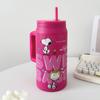 Snoopy Large-Capacity Insulated Cup, Giant Ice Cup, High-Value Student Water Bottle with Handle and Straw, Portable