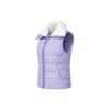 Golf Series Solid Color Zip Collar Sleeveless Down Vest Women Vests Lavender A11W345906FPU