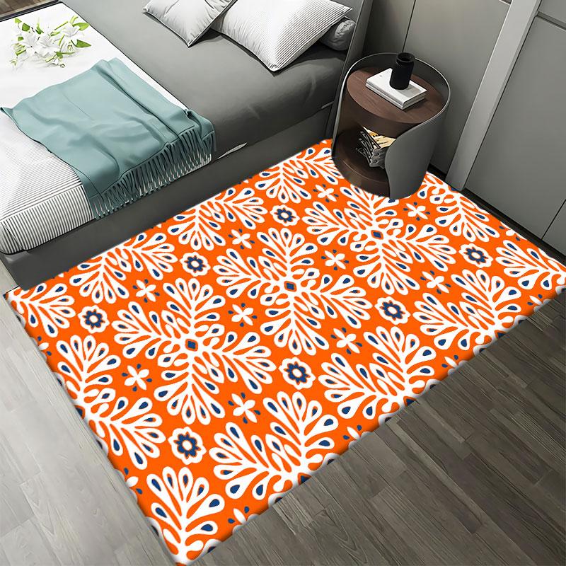 Living Room Retro Rug Bohemian Pattern Non-slip Round Rug Children's Room Floor Mat Bedroom