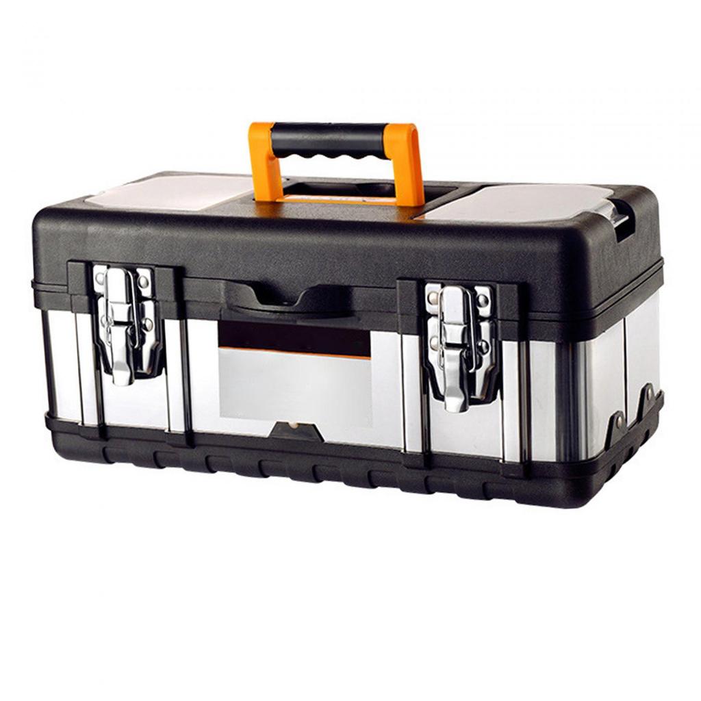 Heavy Duty Steel Toolbox for Home and Garage Organization - Secure Storage Solution with Layers