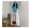 Thirteen Rows SS Elastic Waist Korean Patchwork Gauze Skirt 1685