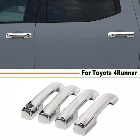 4P ABS Chrome Car Side Door Handle Decor Cover Trim Fit For Toyota 4Runner 2025+