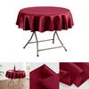 150/180/200cm Round Satin Tablecloth Bright Silk Tablecloth For Baby Shower Wedding Birthday Party Banquet Christmas Table Decor