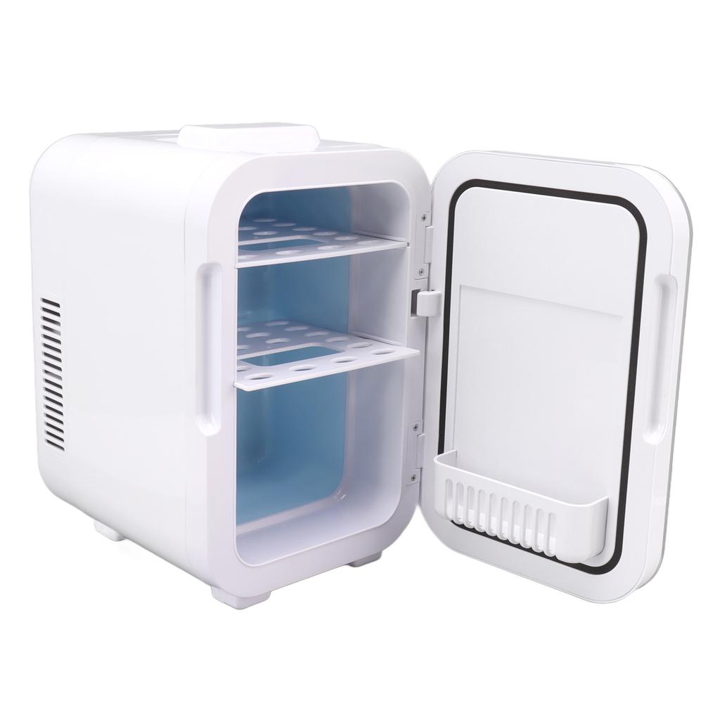 מקרר מיני קומפקטי 8 ליטר ליבה בודדת רב-תכליתי נייד קירור חימום מקרר כסוף ארה"ב