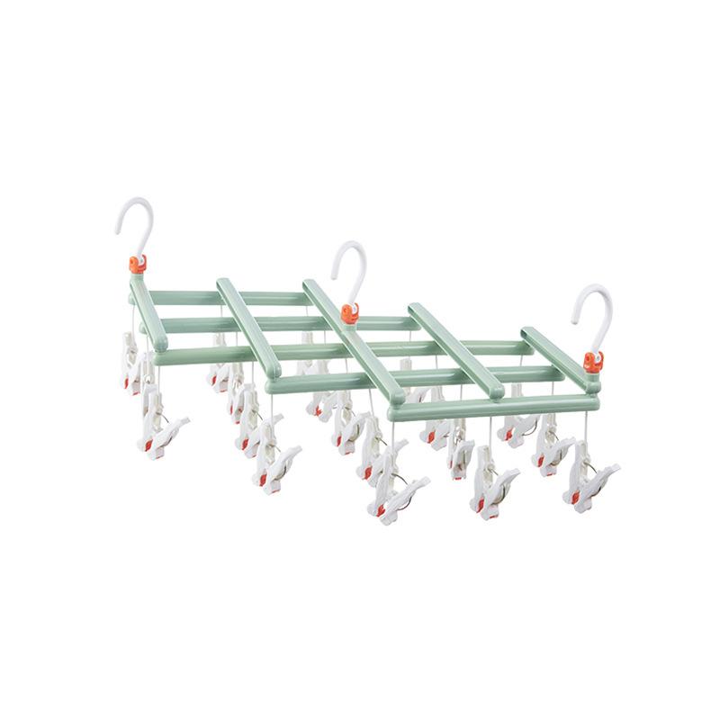 Plastic Sock Drying Rack Multi-Purpose Laundry Clamp Clothesline Holder Home Organization Bedroom Storage Rack for Socks