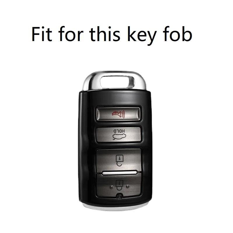 Interior Mouldings Zinc Alloy Car remote Key fob Case Key cover For KIA K9 Cadenza K7 3/4 button Smart Remote Key