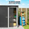 5 x 3ft Garden Storage Shed with Sliding Door and Sloped Roof Outdoor Equipment Tool, Black