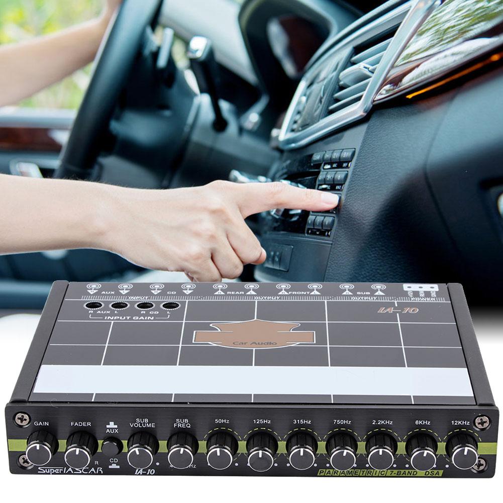 Car 7 Bands Audio Obnova basů Digitální ekvalizér Ovládání zvuku IA10