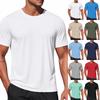Kurzarmhemden für Herren Herren Kurzarmhemden Freizeithemden für Herren Herren Kurzarm Kurzarmhemd Rundhals Basic T-Shirt Oberteil